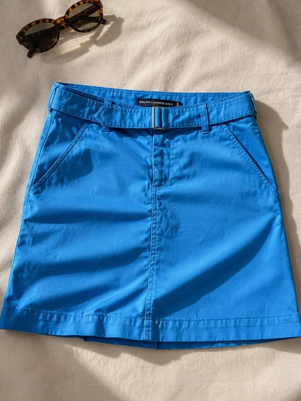 Lauren Ralph Lauren Blue Cotton Stretch Tailored Skort Preppy Country Club 6